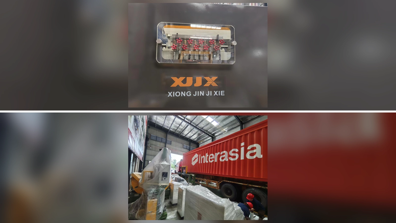 XIONGJIN equipment identification and export container loading
