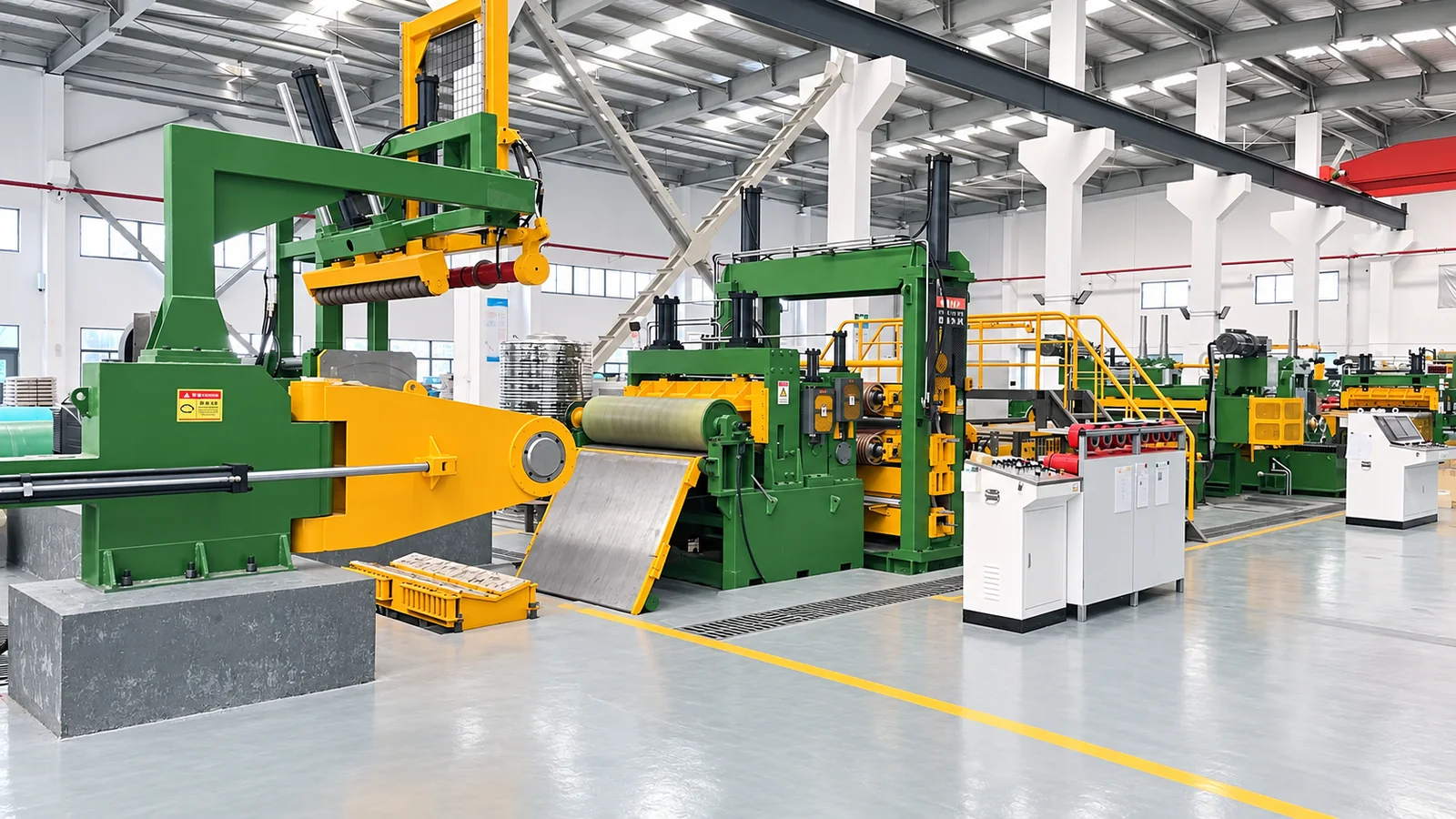 recoiler and unloading car on 1850 high precision slitting line