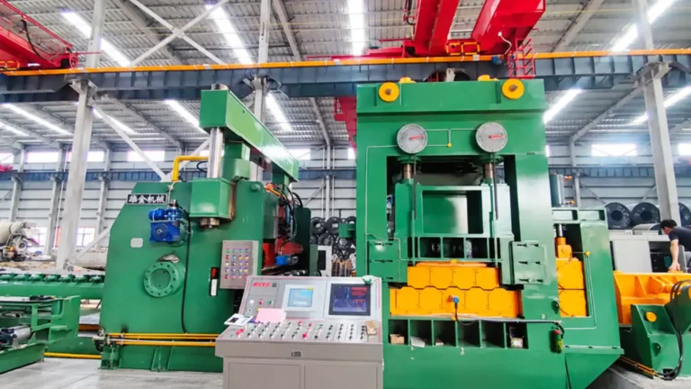 Front view of the 2200mm plate leveling cut-to-length line from the project catalogue