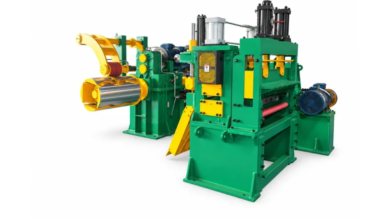 Rear view of the pinch-roll and crop-shear section
