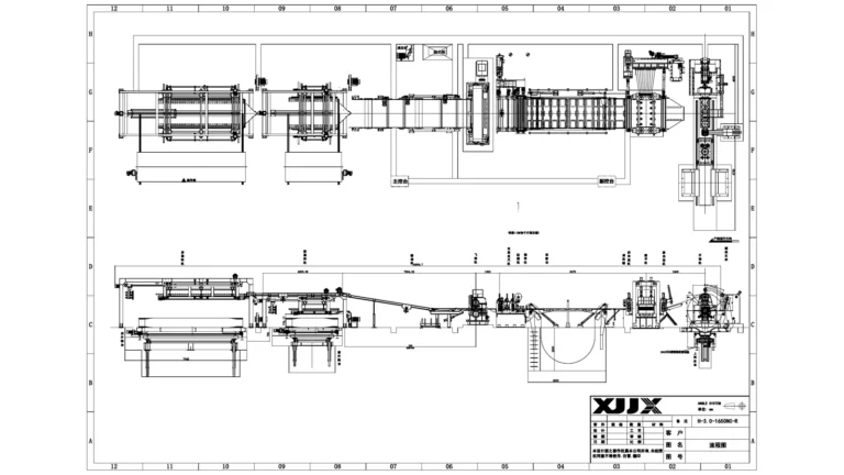 H-3.0-1650NCR 1650 type rotary shear cut-to-length production line layout drawing
